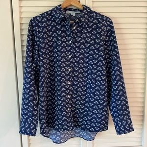 Hill House James Shirt Navy Posy
